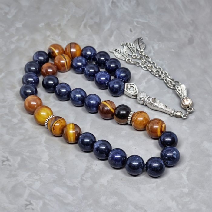 Natural Tiger’s Eye and Star Agate Prayer Beads