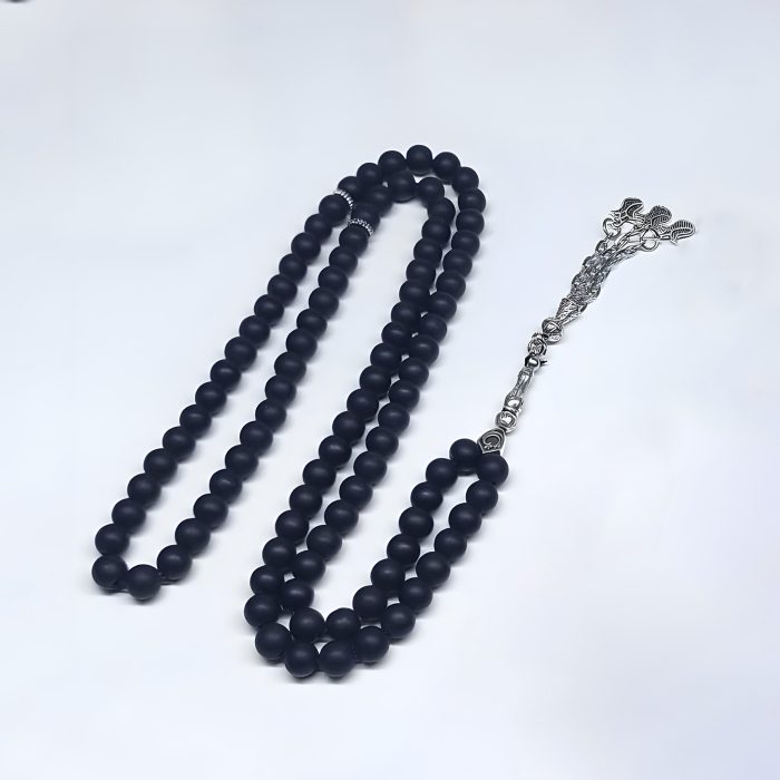مسباح العقيق الأسود الأونكس المط 100 حبة